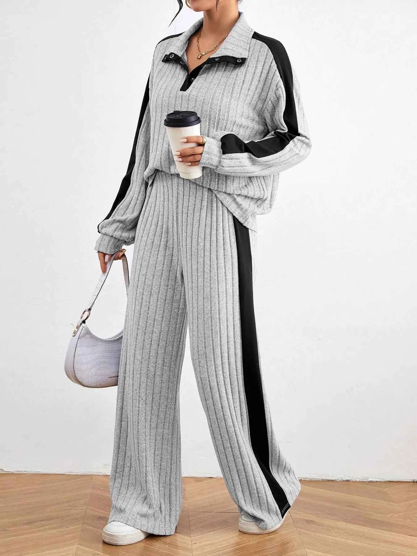 Ribbed Long Sleeve Top and Pants Set 15d40c7bb94641de90fb4e0821eee592-Max-Origin