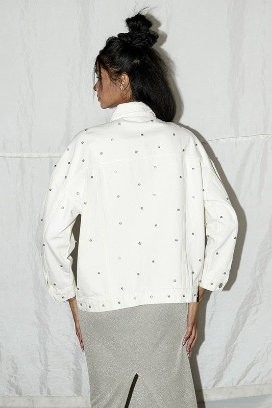 Rhinestone Sparkle Drop Shoulder Denim Jacket 16135400_efbb2fbd-e17d-4028-bd18-39c4ca46e14d