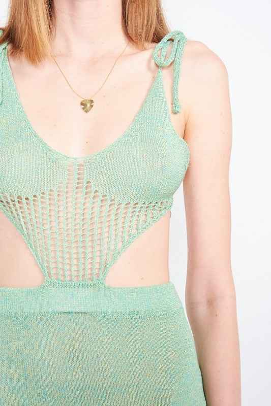 CUT OUT DETAUL MIDI DRESS WITH SHOULDER TIES 16304397_0ce6d02c-6a45-49a7-adce-c8ca5f5e488b