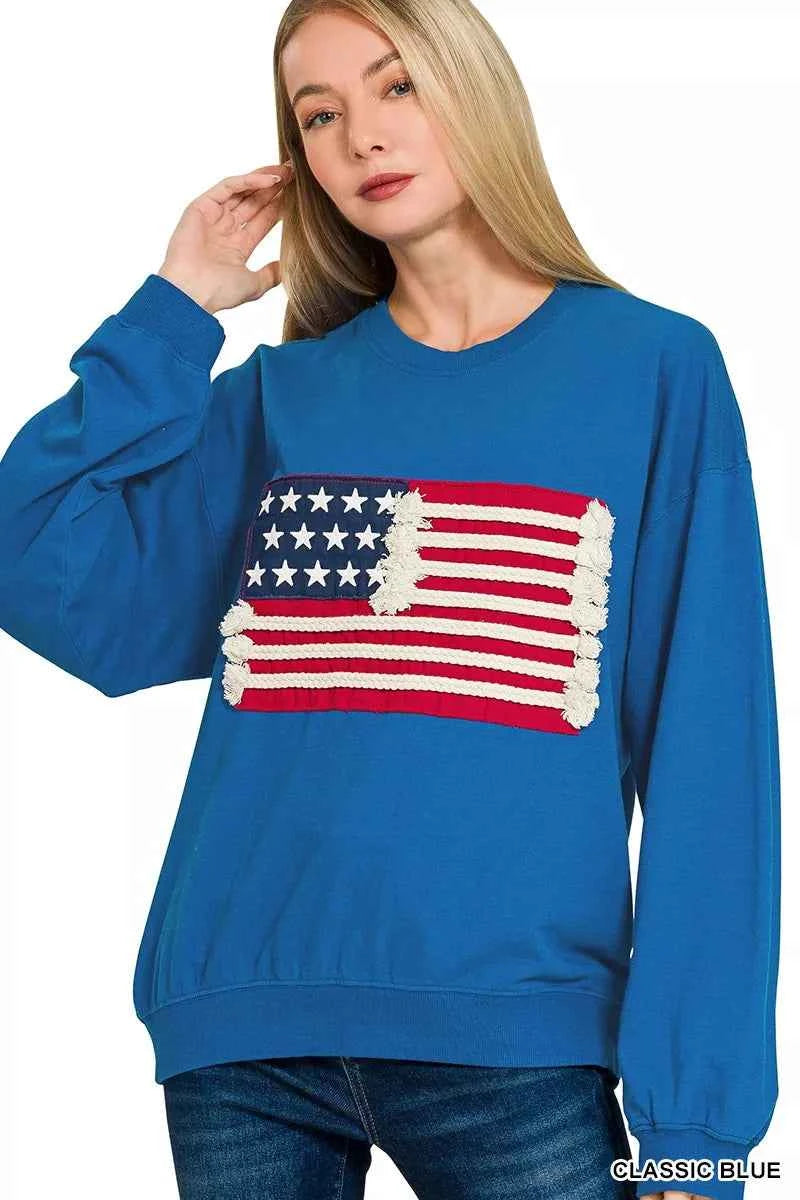 Zenana French Terry American Flag Pullover CLASSIC BLUE 1634ffaf32cb43e0b46726e8bce6bd2c-Max-Origin