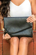 Foldover Envelope Clutch Black OneSize 16462208_2c101429-6589-4399-bb59-78a0295f12ad