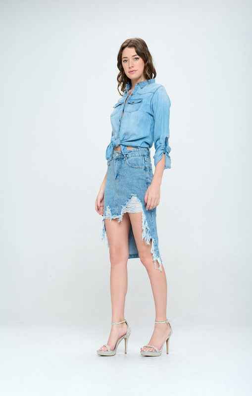 FRONT DESTROYED DENIM SKIRT 16520945_56362c3a-8686-4e06-b5c5-9fcf649bb0c8