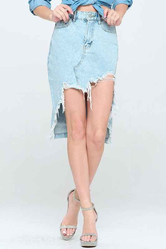 FRONT DESTROYED DENIM SKIRT LIGHT 16520945_dc60a180-4221-4ba1-ac85-03c4c3273c9e