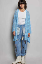 POL Openwork Lightweight Open Front Cardigan with Scalloped Edge 166914a6-482c-4703-939d-c8c4b5a10ad9-Max-Origin