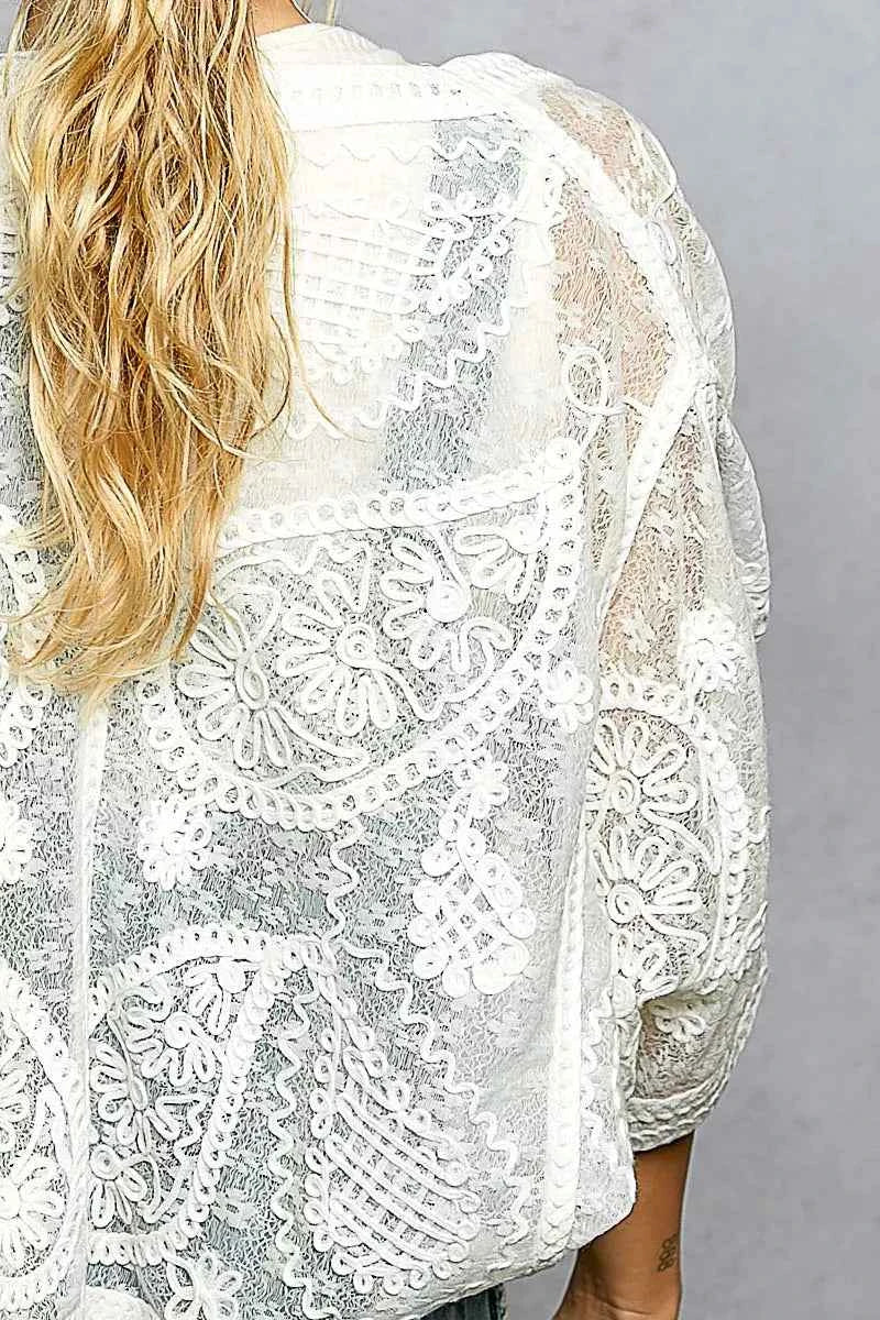 POL Open Front Crochet Cardigan with Floral Embroidery 167532eb-4230-4e7f-a392-1ae2ace8e6d0-Max-Origin