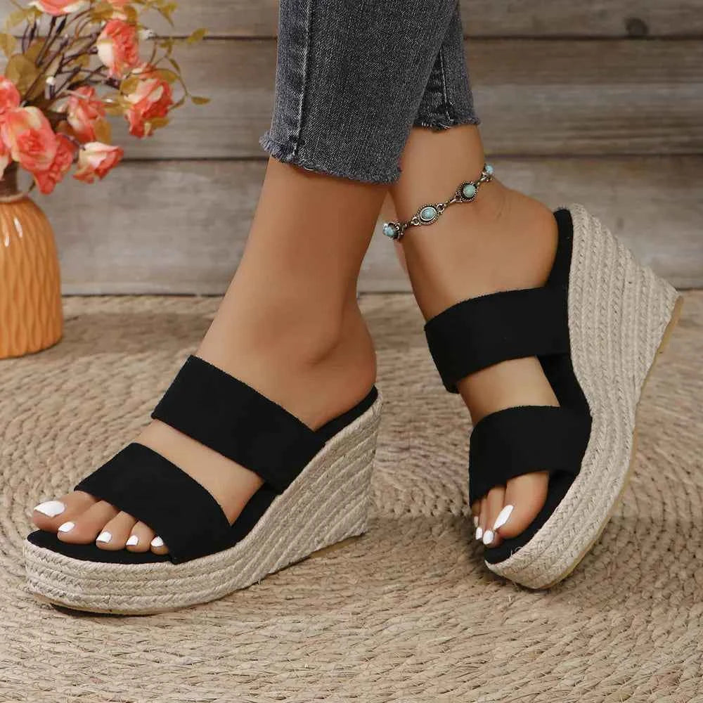 Open Toe Platform Wedge Sandals Black 168365e1-d250-4ef5-8e4c-a5459a07a3a1-Max