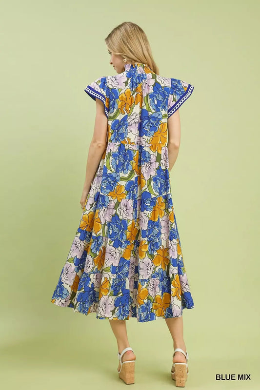 Mix Bold Floral Tiered Midi Dress 168f63a8-4456-4242-b0e3-a37cfb250fa7-Max-Origin