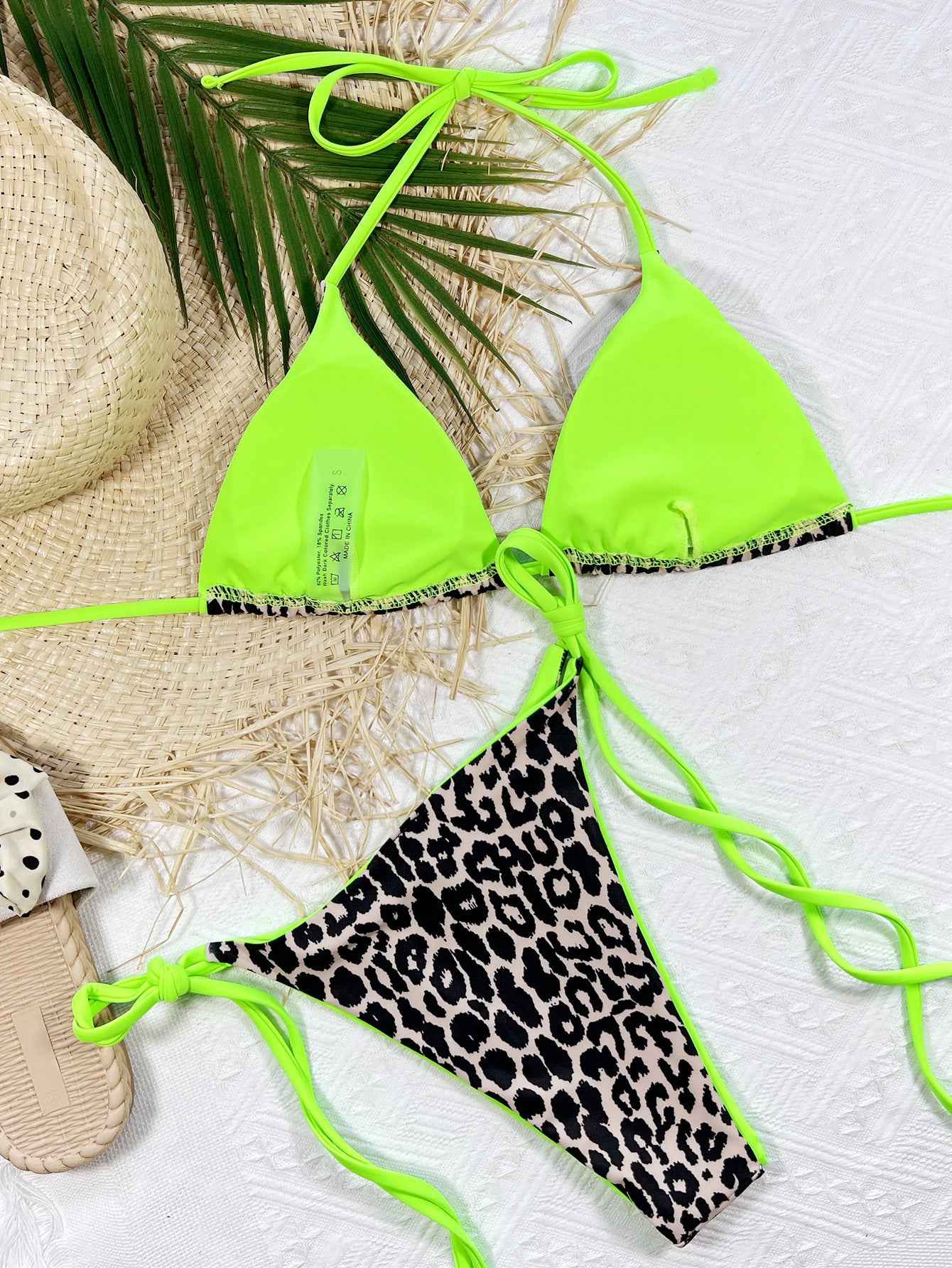 Leopard Print Halter Neck Tie Side Bikini Set 169b3782cb0342a4be1746fcb6c50ac9-Max