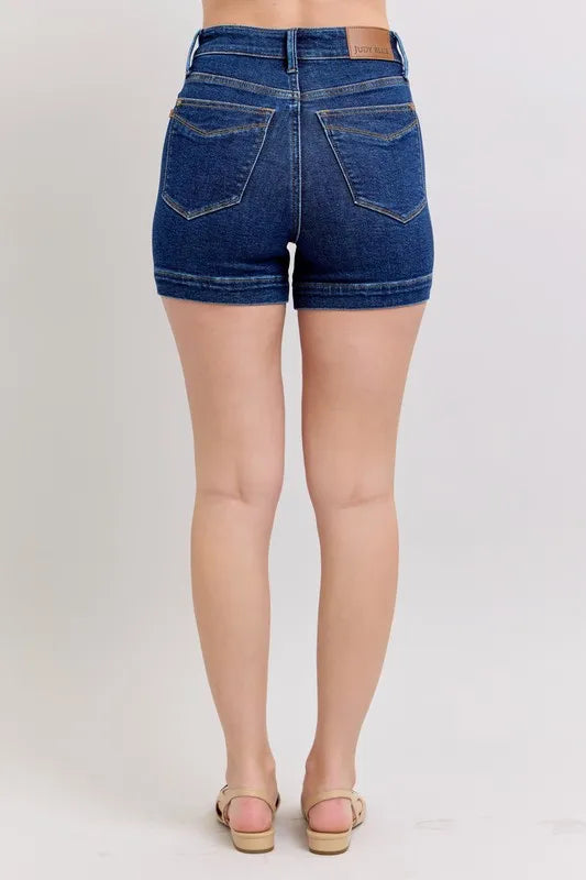 Full Size High Waist Tummy Control Denim Shorts Plus Size 16a2c1cf82fd471fad9c2ebb883ac6be-Max-Origin
