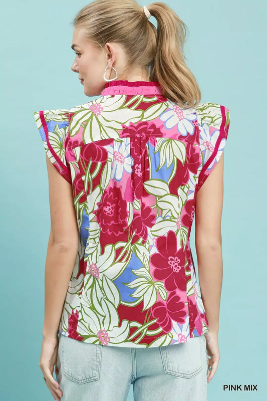 Bold Floral Flutter Sleeve Top 16baa51c-9ae3-4abd-a313-8b2f42cb8d9d-Max-Origin
