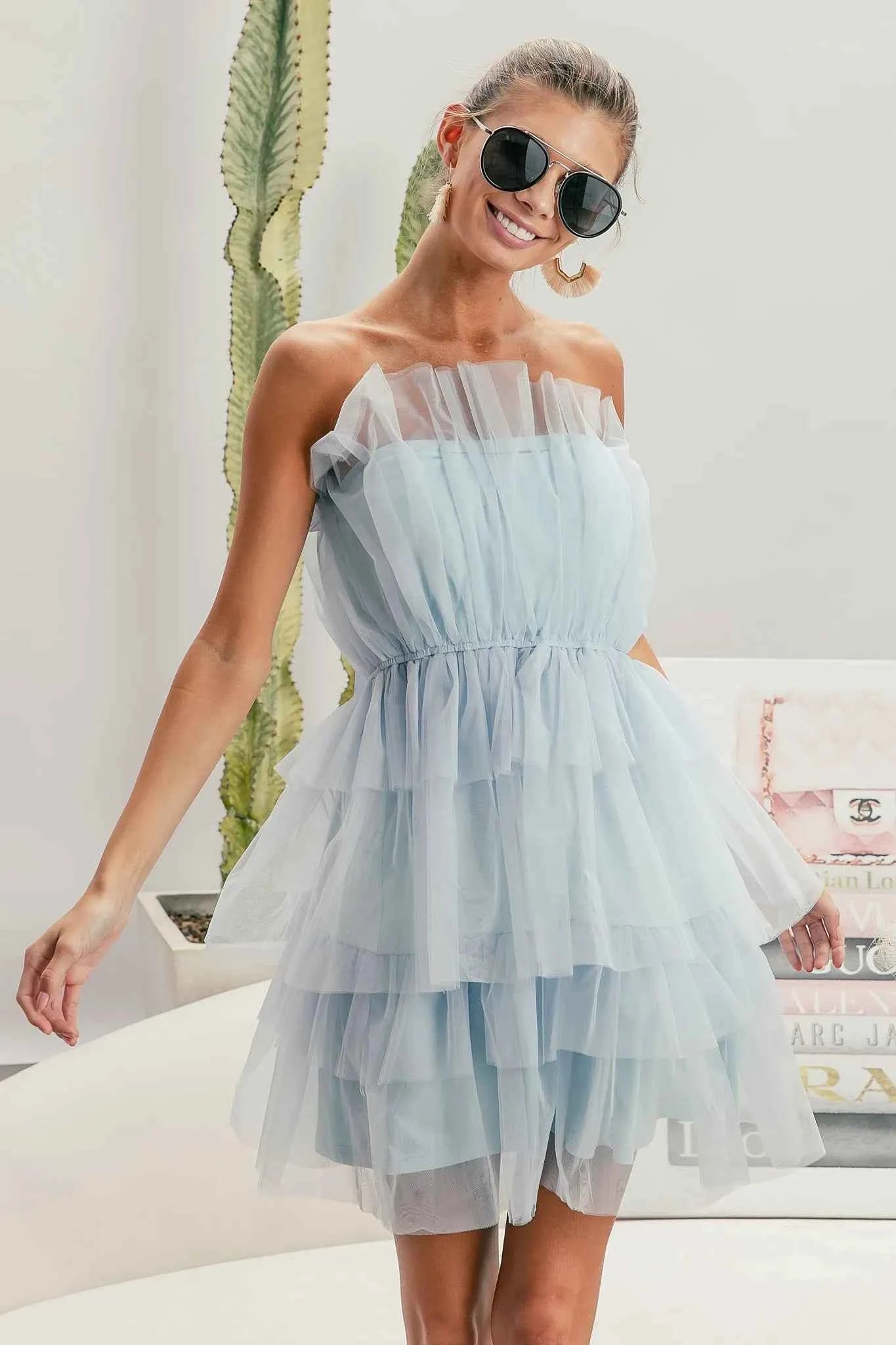 BiBi Sleeveless Layered Organza Dress 16d253da3ba2474eaddd1ac664ad0632-Max-Origin