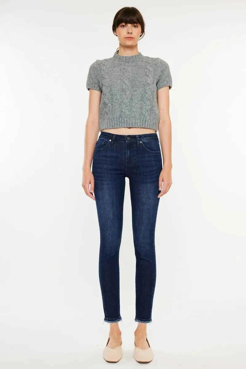 Kancan High-Rise Slim Fit Raw Hem Ankle Jeans 16e8cac3ef4e46cb9d03327ca6fee5f5-Max-Origin