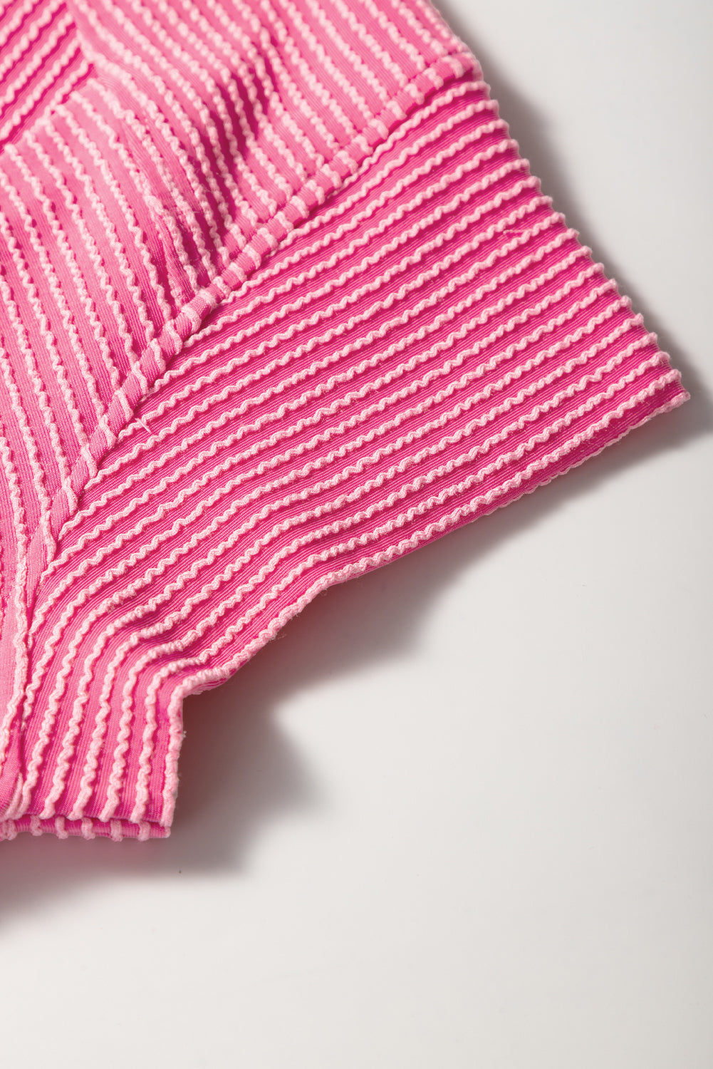 Wild Wind Solid Corded Short Sleeve T Shirt and Wide Leg Pants Set 16f3884e65455346