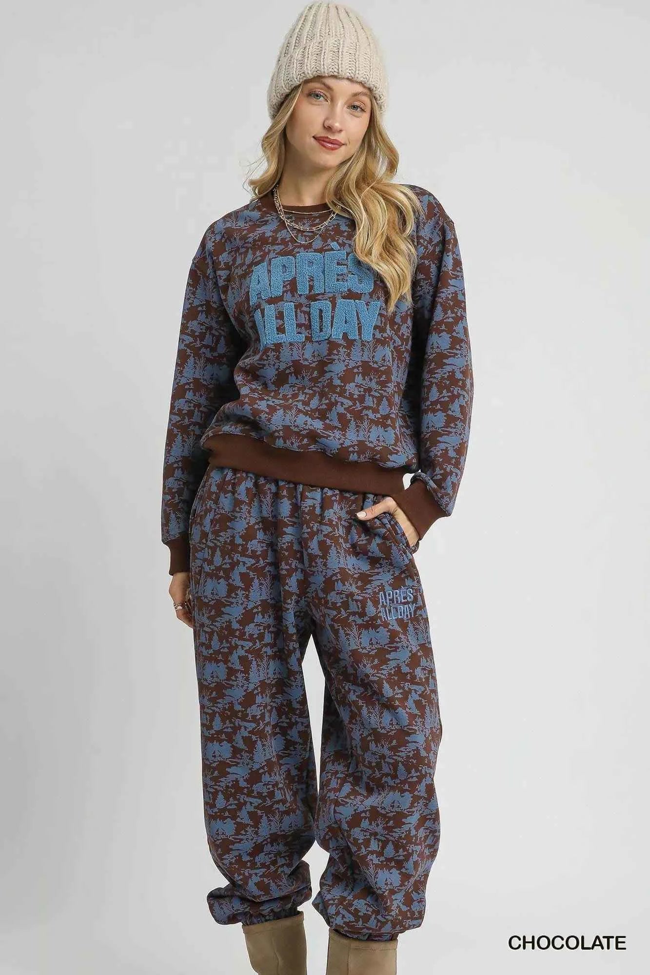 Umgee Scenic Print Casual Sweatpants 16f7b06c-7325-450a-b2dd-077d8265fa98-Max-Origin