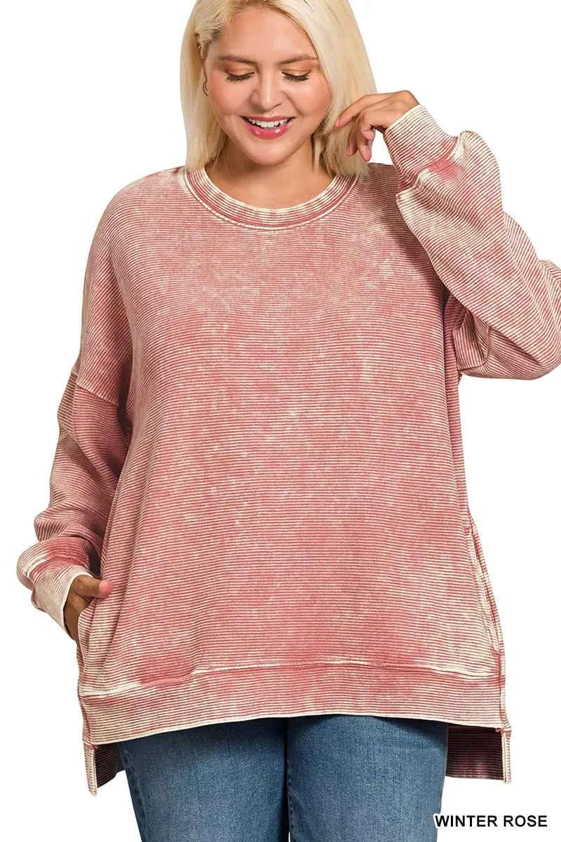 Zenana Full Size Acid Washed Double Ribbed Hi-low Sweatshirt Plus Size 16fc77c9-4b18-406c-81d7-60ca4c0181ad-Max-Origin