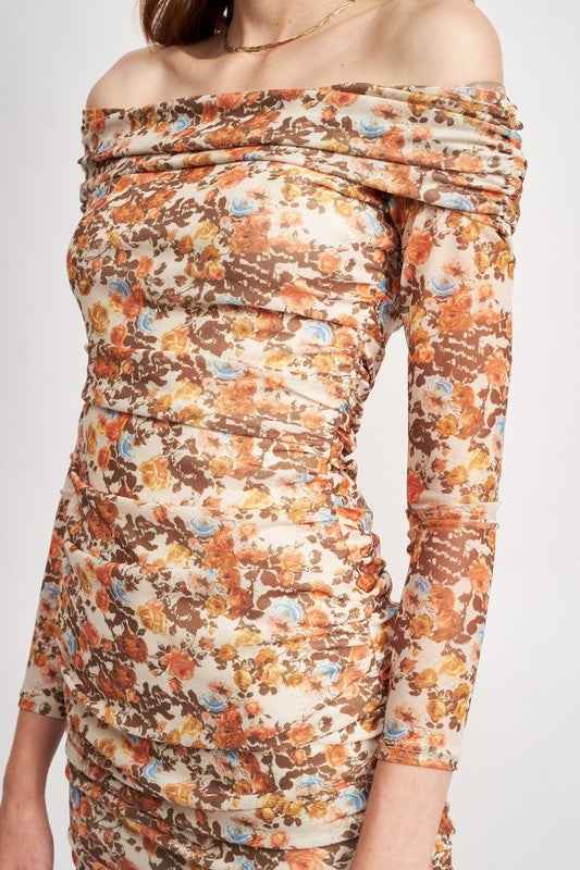 OFF SHOULDER PRINTED FLORAL DRESS 17031436_820fffc4-ee01-422a-8118-51699a447b5f