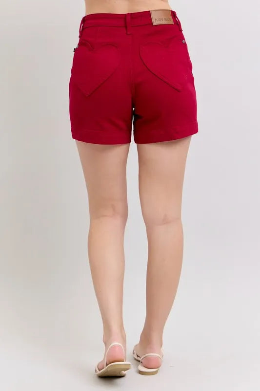 Judy Blue Full Size High Waist Tummy Control Garment Dyed Heart Shaped Denim Shorts Plus Size 1704c5a3f87e46b19d9f8dca62ab9f10-Max-Origin