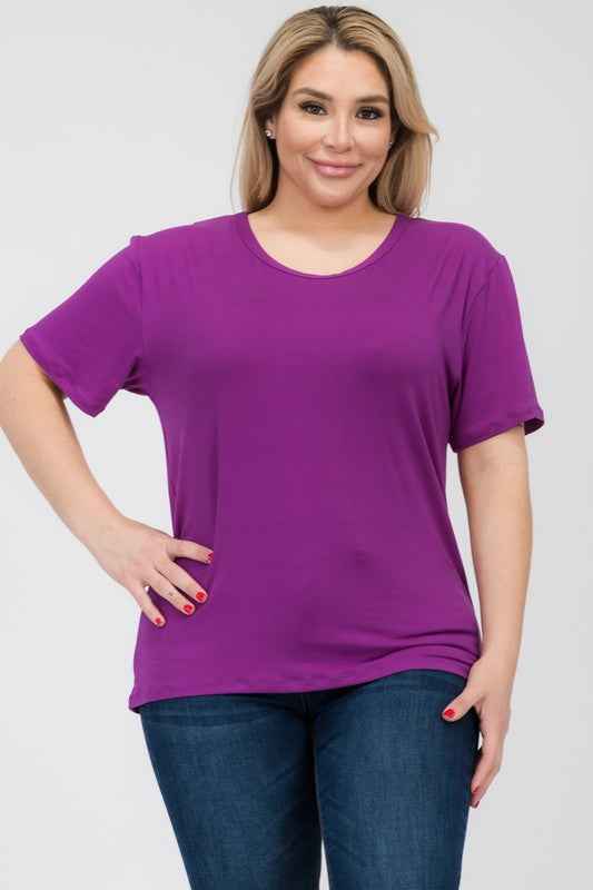 Plus Size Basic Short Sleeve T-shirt DAHLIA 17069291_470388d3-1c19-4437-ab52-1bc1c6785878