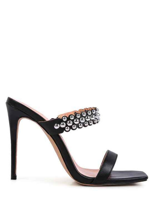 Bandy Stieletto Heel Metal Stud Sandals 17128253_0ec49feb-0094-4329-982b-7cf51f9c93c7
