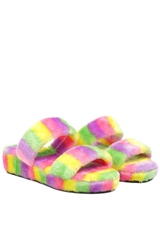 SMOOTHIE FUR SLIP-ON FLATS Multi color 17183286_ff4f23fb-90d1-439d-87ff-51f3e2ae425f