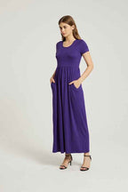 Women's Summer Casual Maxi Dress With Pocket D PURPLE 17195046_64c9e4d5-c27f-4b01-aba0-73c07f5ccf5a