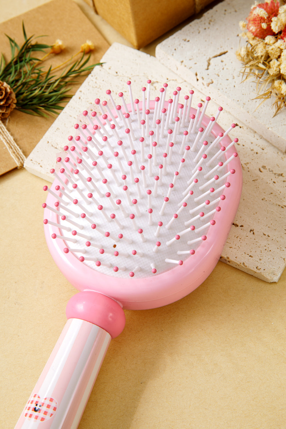 Pink 2 in 1 Round Spherical Air Cushion Detangle Comb 171fd219d7fb783c