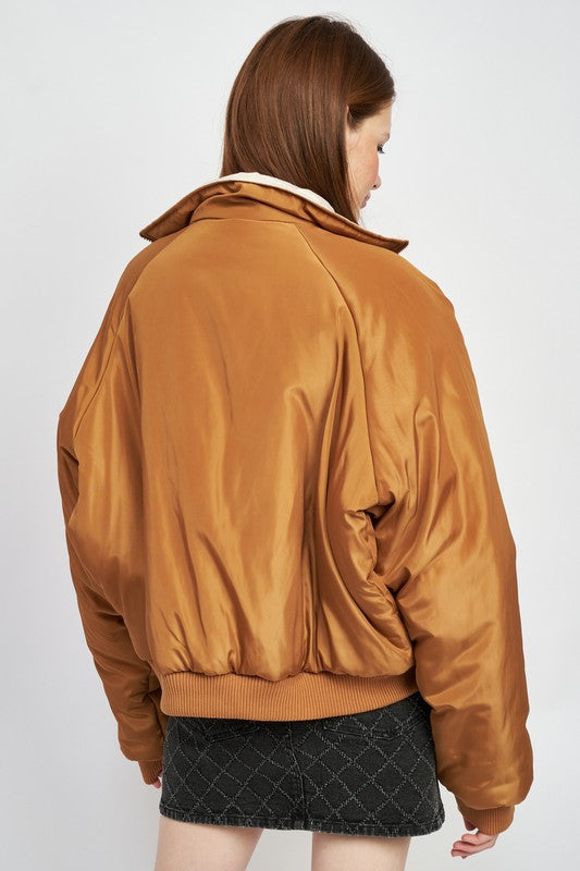 Reversible puffer jacket for women lightweight insulated zip-up coat 17206741_072edd4e-491a-423e-afd9-6e94652a77ed