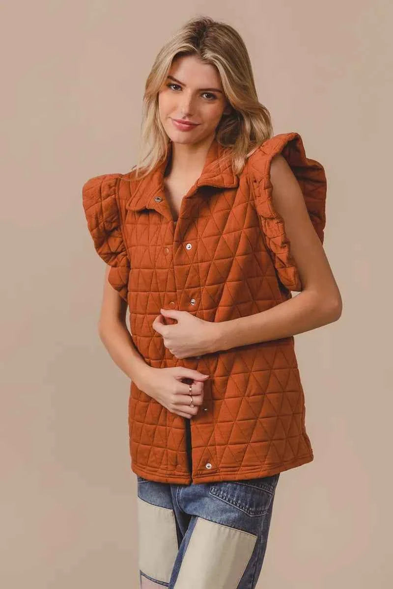 Quilting Knit Ruffle Sleeve Vest 172069953bf641248f69dc752b2c5730-Max-Origin