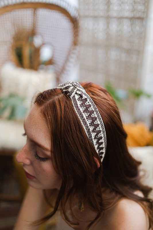 Embroidered Stitch Boho Knotted Headband Brown Default 17283831_58cbc65a-41d8-463c-9fcd-ddaf863fdc37