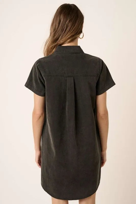 Mittoshop Button Detail Collared Neck Short Sleeve Shirt Dress 172cab58-f9b9-45e7-9265-2a95fd887847-Max