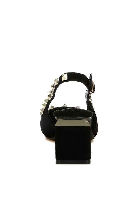 Ameya Stud Emebllished Microfiber Sandals 173237db-7fb5-4bdd-880b-4da74cba665c