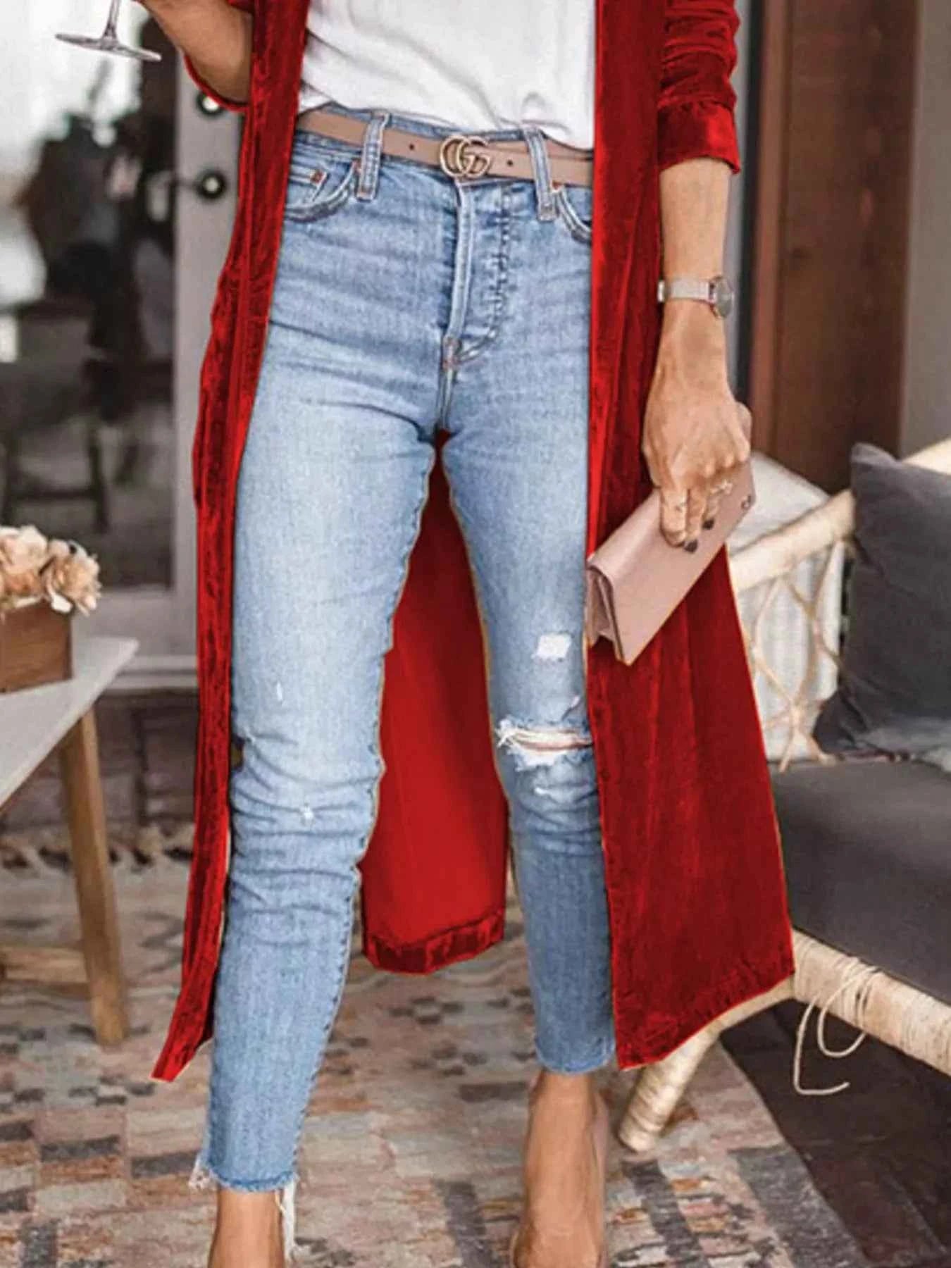 Open Front Long Sleeve Longline Cardigan 1732cdc7-95c2-4184-a85b-cbaab63e464f-Max-Origin