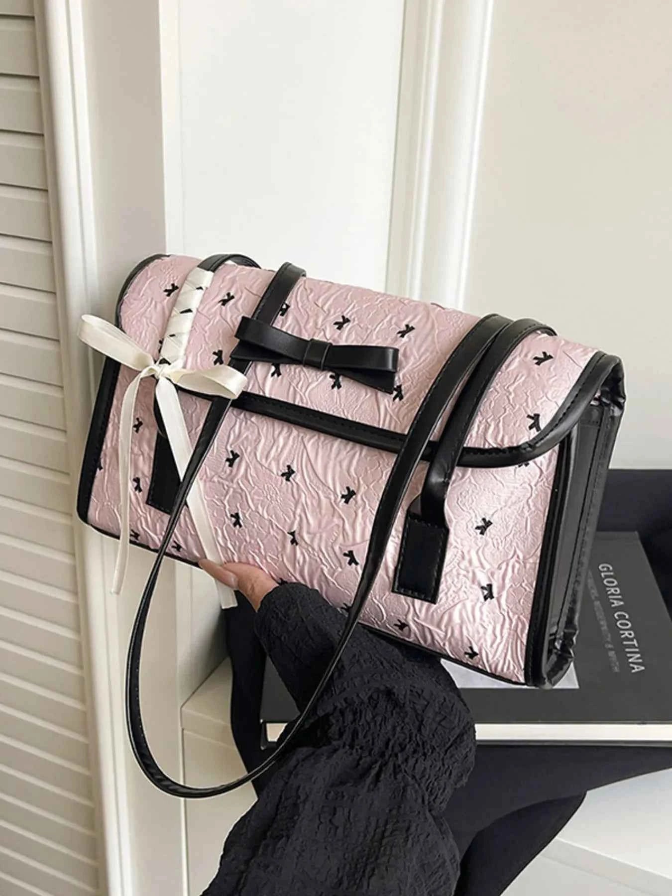 Bow PU Leather Shoulder Bag 1733447a88a84cca82e9762a1059c2b8-Max-Origin