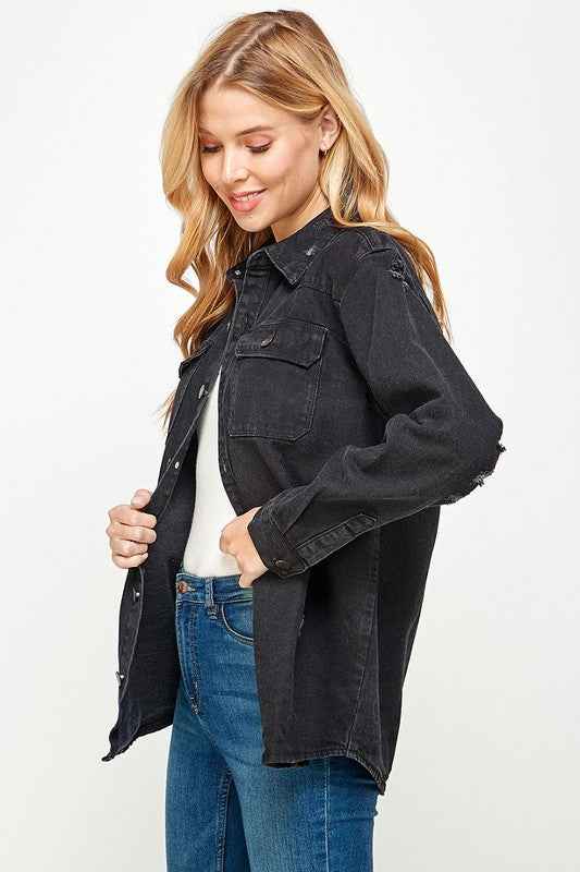 Women's Distressed Denim Shirts 17344983_30b86cbe-47c0-474a-8d5c-0b11cc5e2fdf