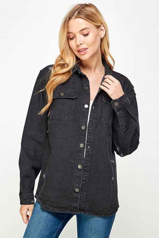 Women's Distressed Denim Shirts 17344983_abb8f745-5cf8-468b-b9fc-d972518cbc23