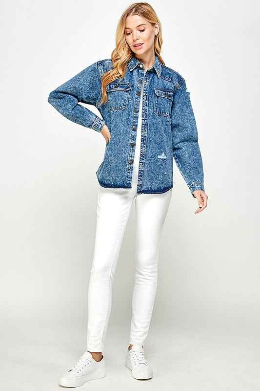 Women's Distressed Denim Shirts 17344983_caba3057-eb3e-4b59-80b0-ecfa73b7f4f7