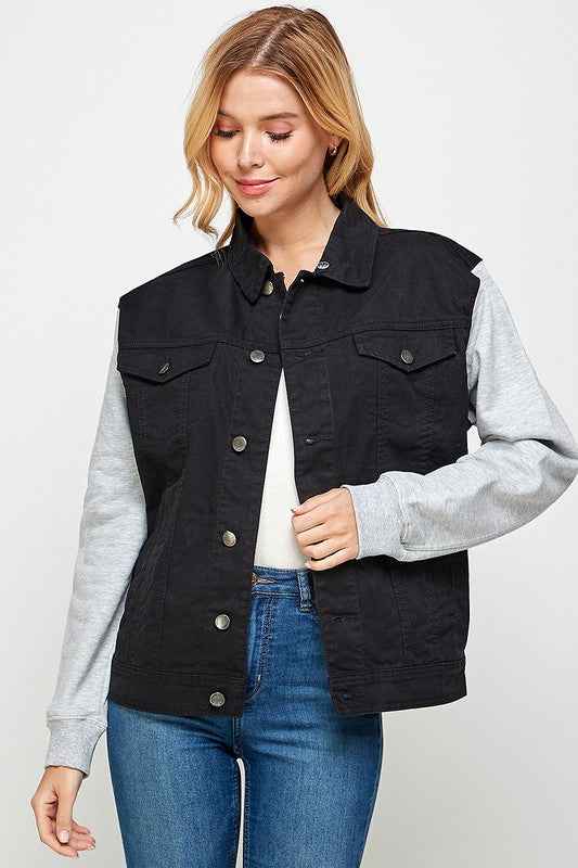 Women's Denim Jacket with Fleece Hoodies 17345068_5b00d879-5ac4-4304-a0ea-84b91bc4025d