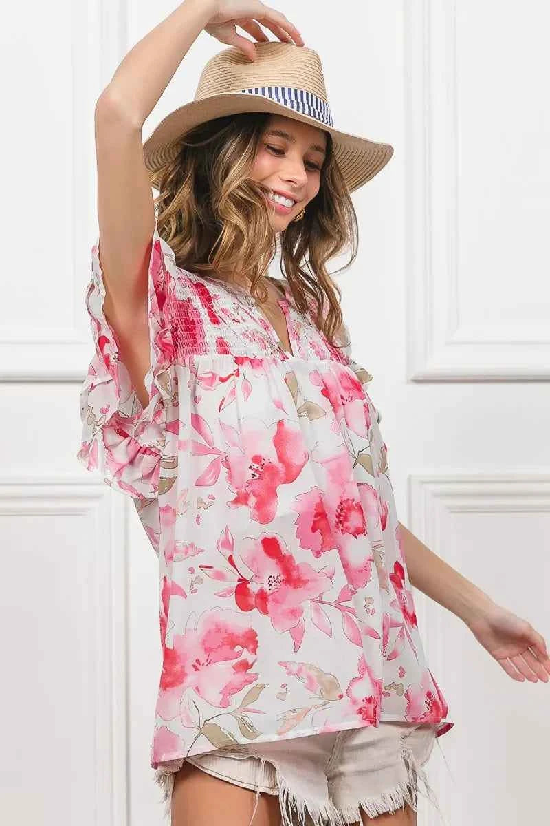 BiBi Floral Print Flutter Sheer Top 173ddd34ed044d9fad16674c3cffa1ea-Max-Origin