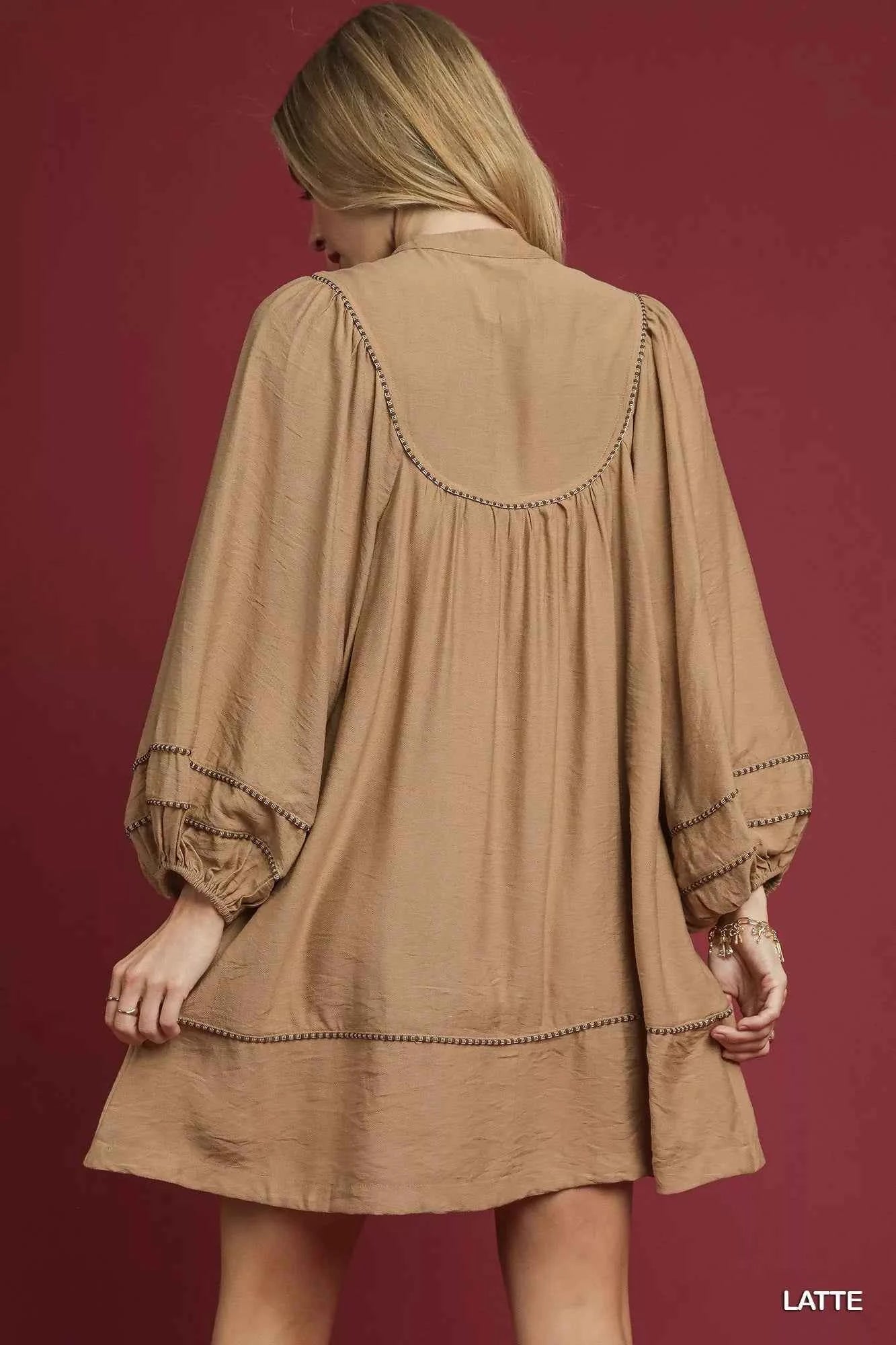 Umgee Boho Peasant Mini Dress with Trim Detail 1745dce9-4264-422f-b801-7d06dad92d99-Max-Origin