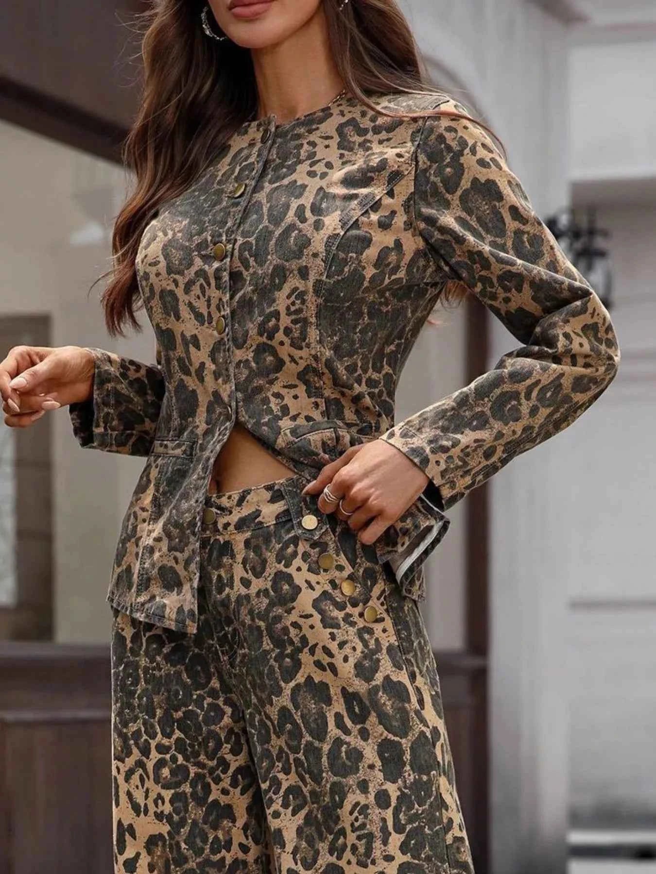 Leopard Button Up Long Sleeve Denim Shirt 17463556-f242-40fd-80dd-2ff3adfd25bd-Max-Origin