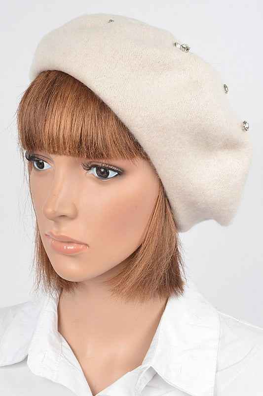 Crystal Accent Beret Hat Ivory O S 17479771_0152507d-ddb8-4099-aa7d-0a2a6c430287