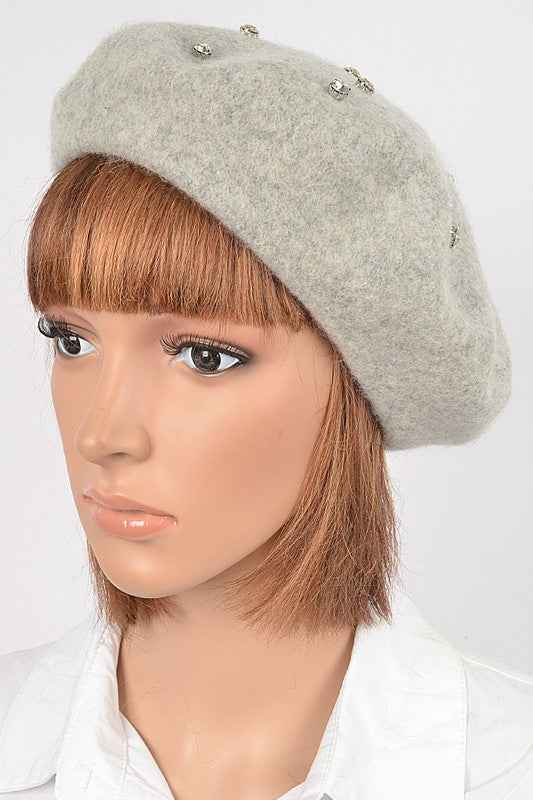 Crystal Accent Beret Hat Light Grey O S 17479771_5f2ef8ac-7644-4208-8244-2419747dcab7