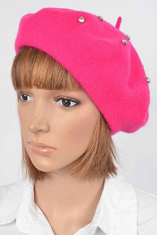 Crystal Accent Beret Hat Fuchsia O S 17479771_71efd977-4be6-4219-a515-b3be5bc0bf63