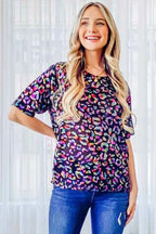 And The Why Leopard Foil Printed Half Sleeve Summer Sweater 1755dac36cbc4c449b3711fd3c67b4fa-Max-Origin