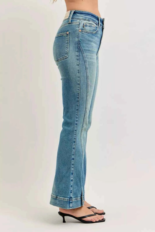 Judy Blue High Waist Vintage Wash Flare Jeans 17567d51d6f4462d8a27a100a7123042-Max-Origin
