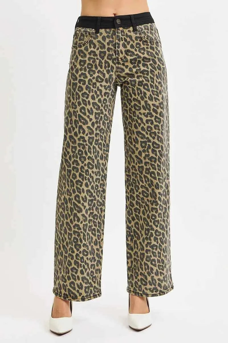 RISEN High Rise Wide Leg Leopard Printed Jeans with Contrast Waist Band Detail 176951f13cc44dda89ae58e2fa5bee17-Max-Origin