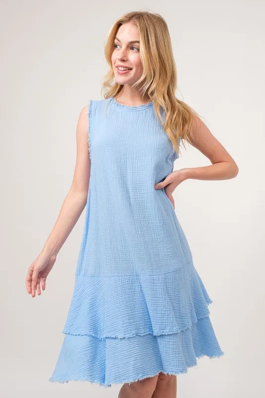 And The Why Washed Fringe Detail Tiered Dress Baby Blue 1774b1e077984472a9bdf8eb0da707cc-Max-Origin