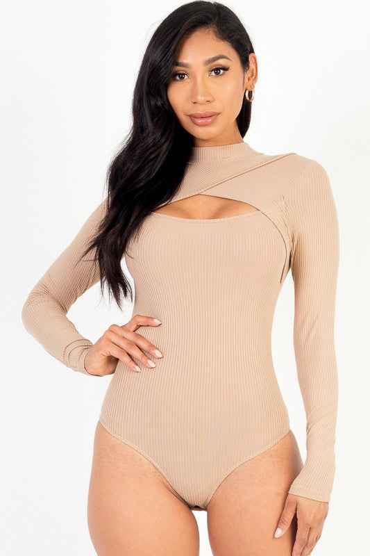 Front Cutout Long Sleeve Bodysuit 17844292_6d5adf7c-89e9-4978-a114-20638a418433