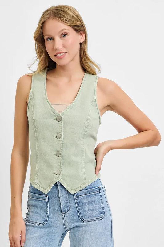 Full Size V Neck Button Down Vest Plus Size 1788c056-536b-4e90-9571-2536c5e654a9-Max-Origin