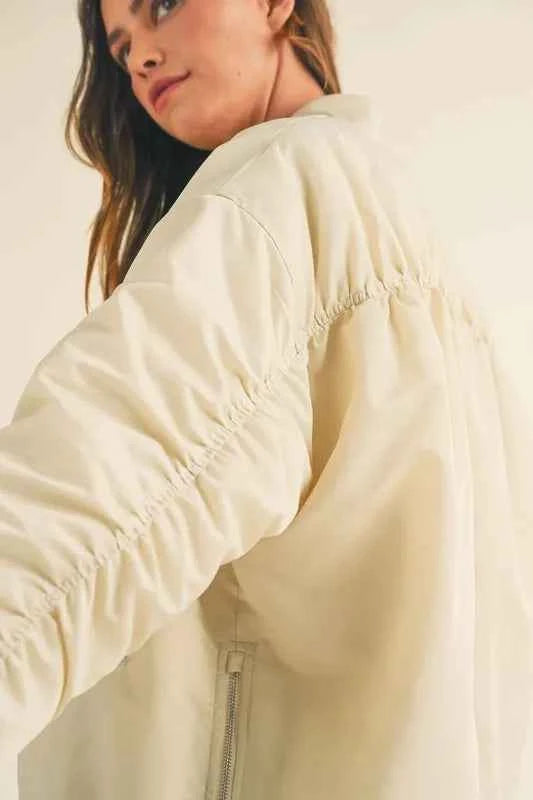 MABLE Back Ruched Utiltiy Bomber Jacket 178b69d973ad41afb4d46ed1350bb00a-Max-Origin